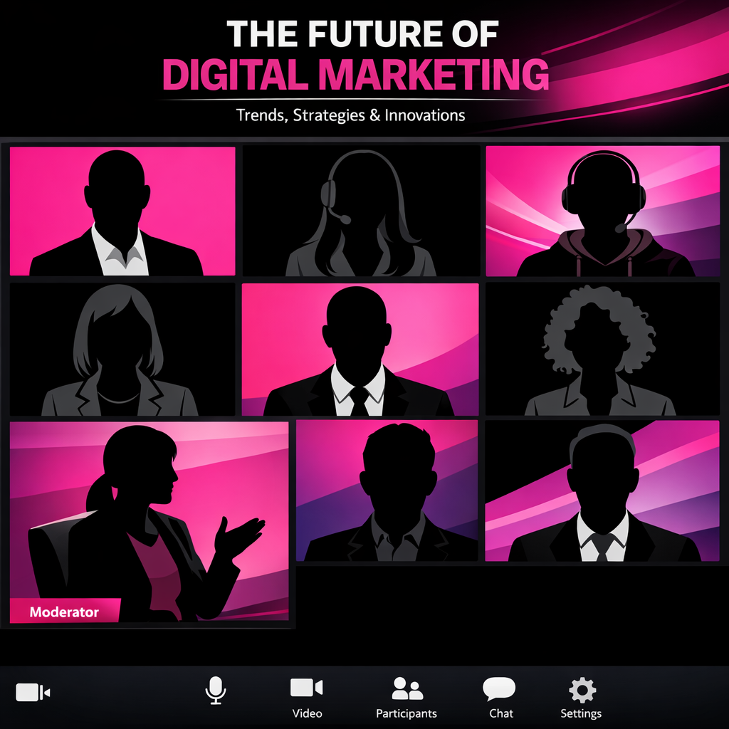 Virtual Panel Discussion with Moderator and Brand Text
