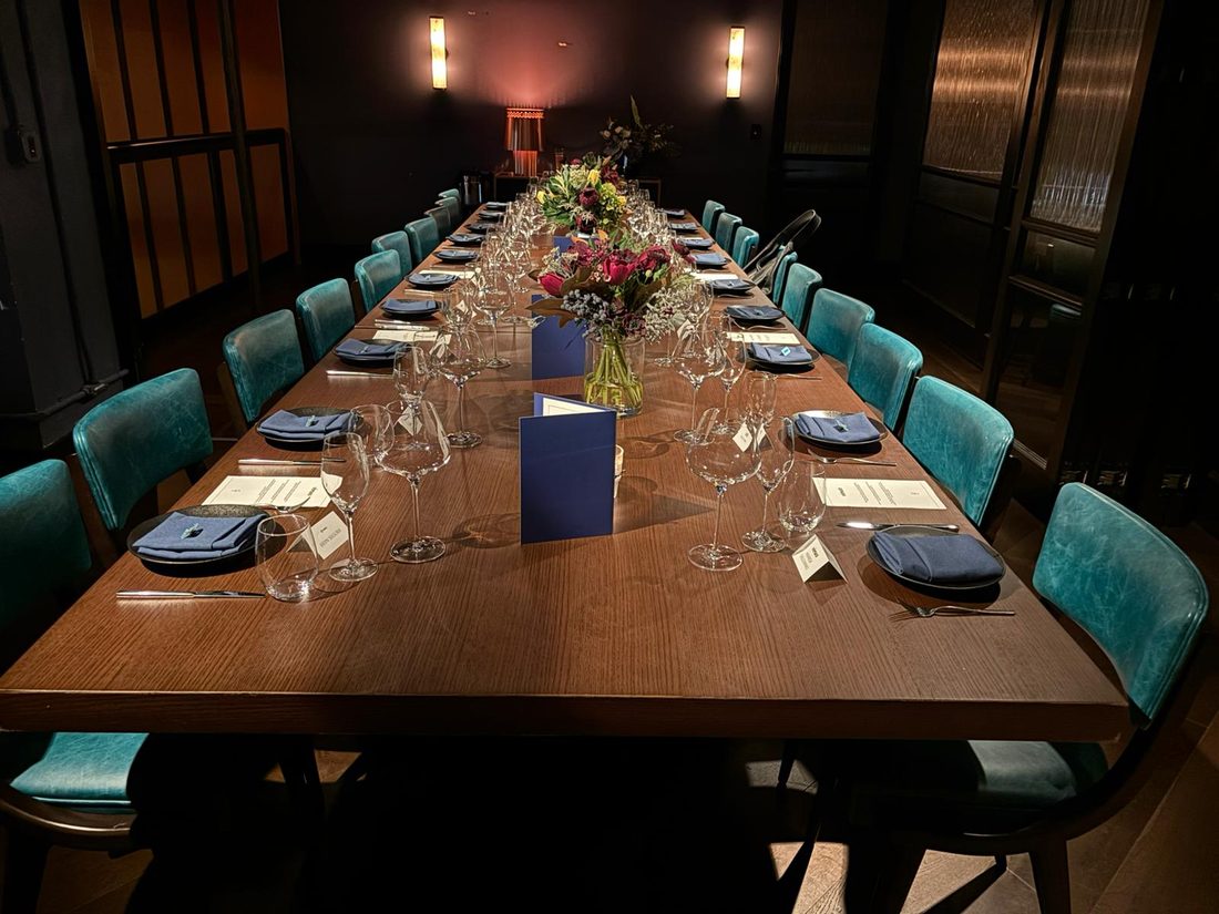 Guests at Vimeo's executive dinner in New York, hosted by ConvergeX at Aqua